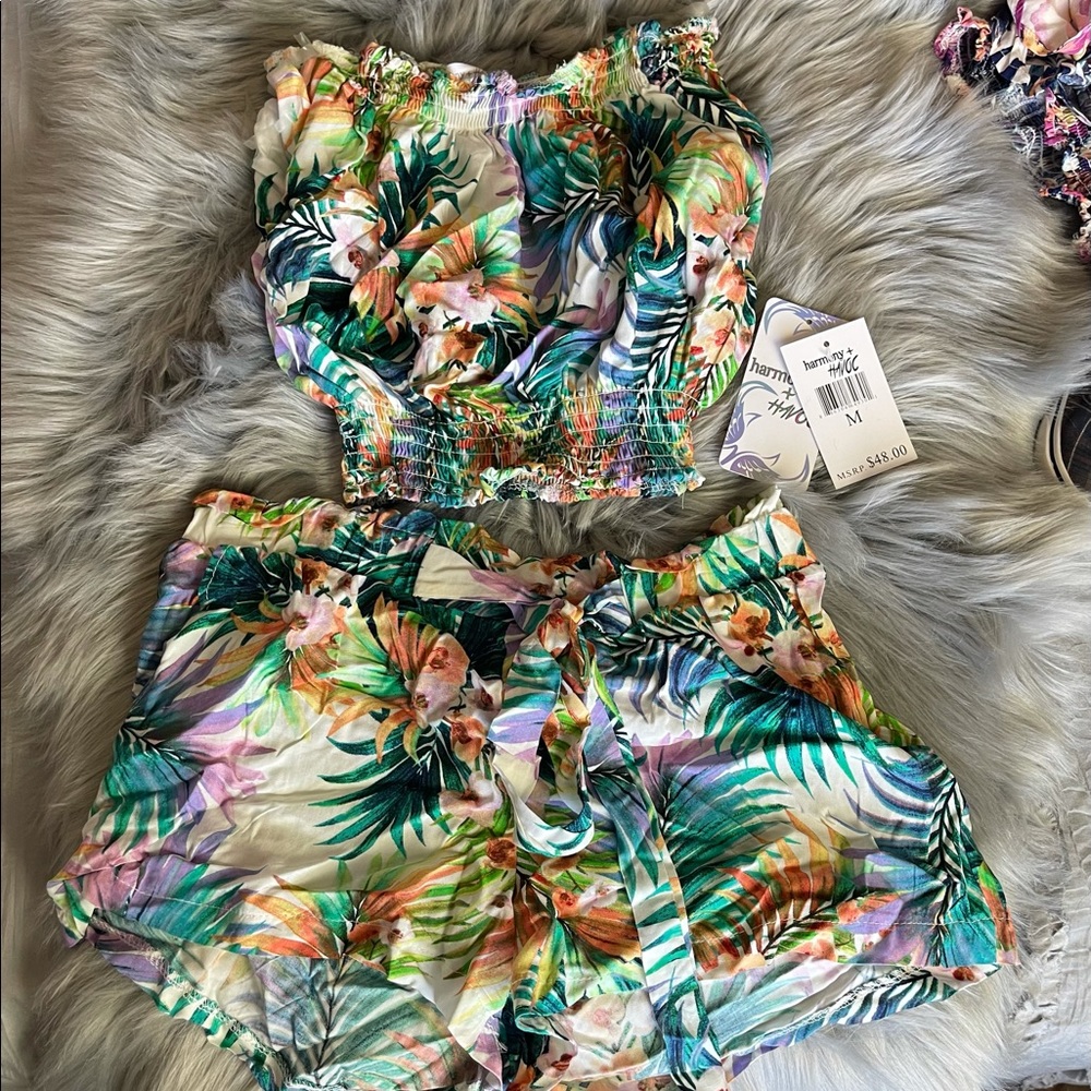 Shorts and crop top set